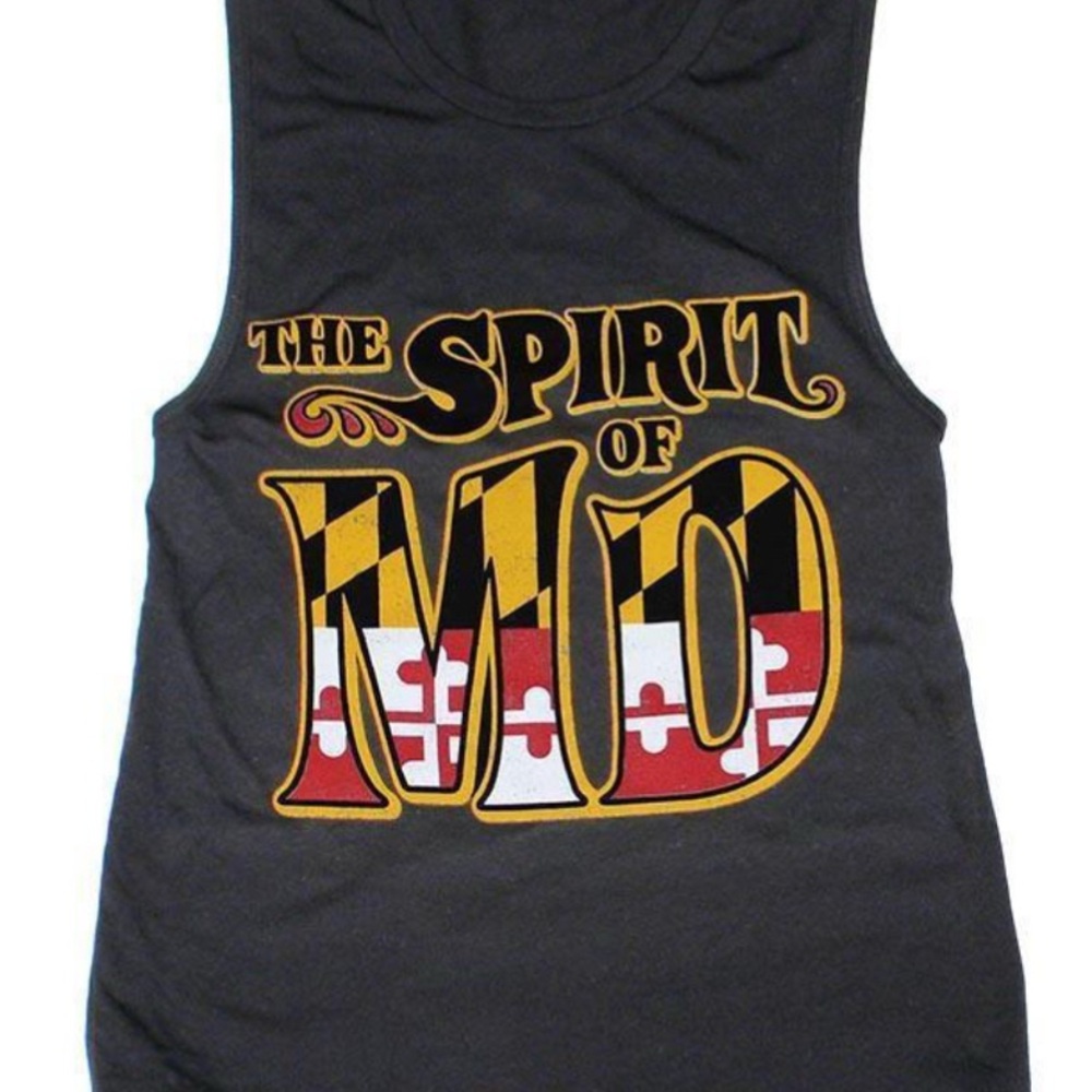 Women's Or Men’s Black 'The Spirit of MD' Tank Top XL. NWT.